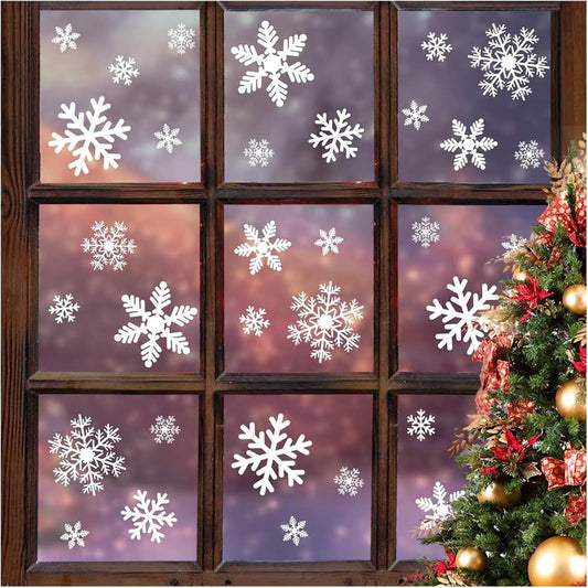 Christmas Window Clings Snowflakes Window Decals Static Window Stickers